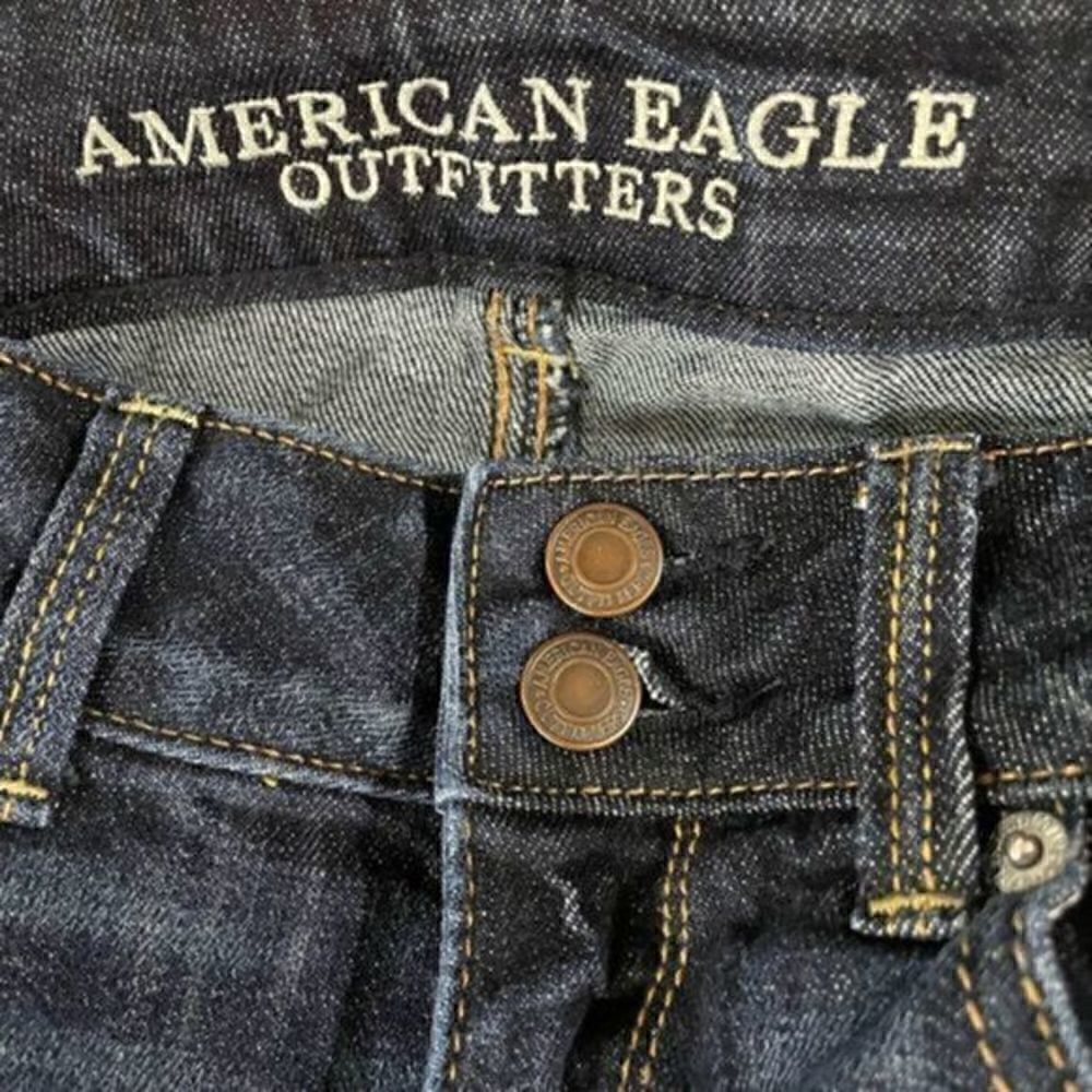 American Eagle Outfitters Artist Crop Jeans Size 2 Regular Stretch Denim - Picture 3 of 4